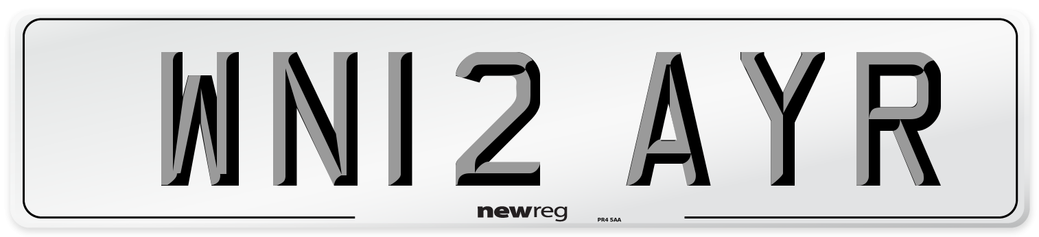 WN12 AYR Number Plate from New Reg